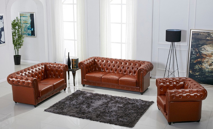 Europa A Leather Sofa Lounge Set